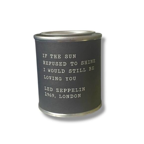 Sugarboo & Co Legends Led Zeppelin 1969 Candle Still Be Loving You Gray 3 oz - Picture 1 of 5